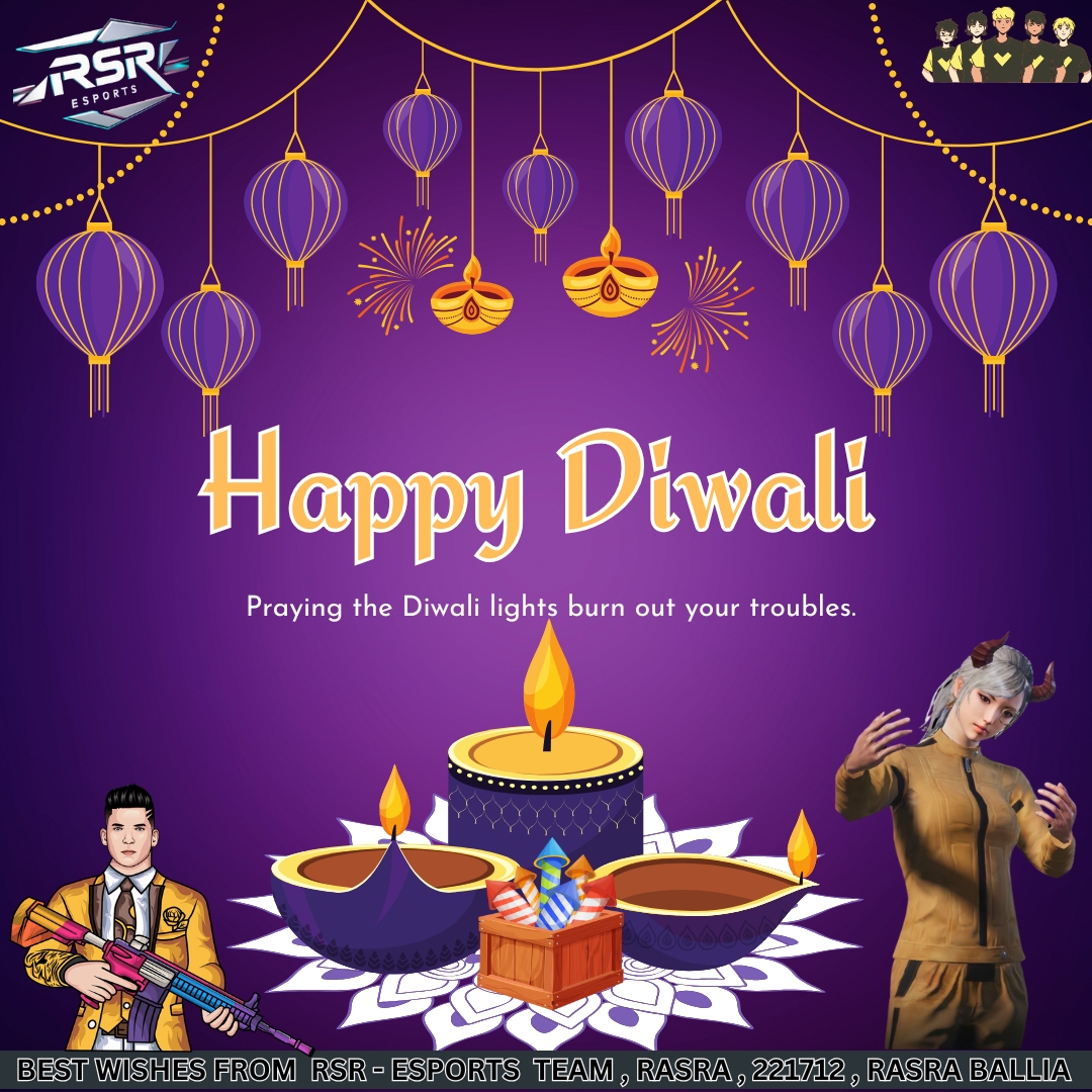 Purple and Orange Gradient Happy Diwali Instagram Post